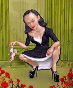 Angelic Woman and Cherub Paint By Numbers