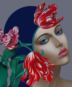 Floral Woman Paint By Numbers
