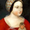 Woman and Monkey Primitive Scene Paint By Numbers