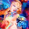 Parrot and Woman Paint By Numbers