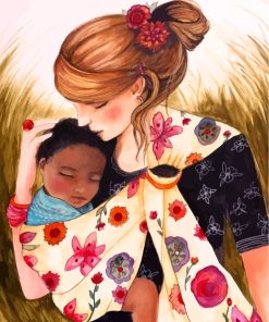 Mother and Son Painting Delight Paint By Numbers