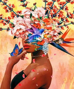 Floral Woman Blossom Paint By Numbers