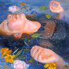 Underwater Woman with Flowers Paint By Numbers