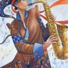 Woman Playing Saxophone Paint By Numbers