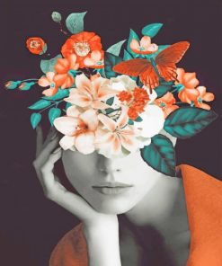 Feminine Floral Lady Paint By Numbers