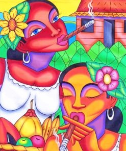 Smoking African Women Paint By Numbers