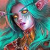 Fantasy Night Elf Paint By Numbers