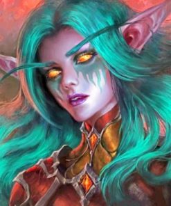 Fantasy Night Elf Paint By Numbers