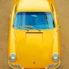 Yellow Porsche Vintage Car Paint By Numbers