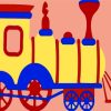 Yellow Train Engines Paint By Numbers