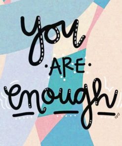 You Are Enough Calligraphy Paint By Numbers