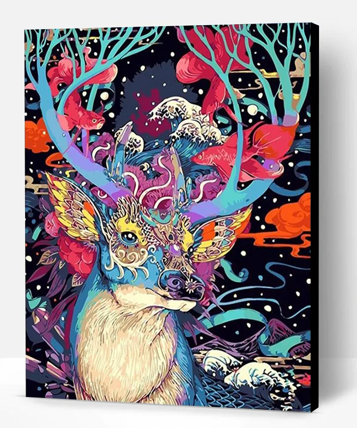 Majestic Deer Mandala easel